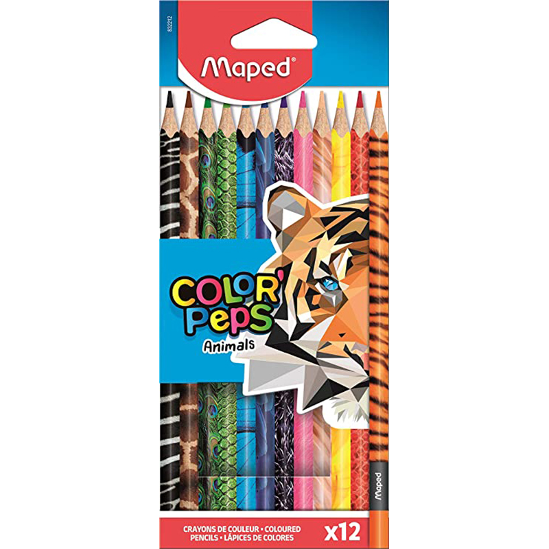 Crayones Maped Color Peps Animals 12 colores
