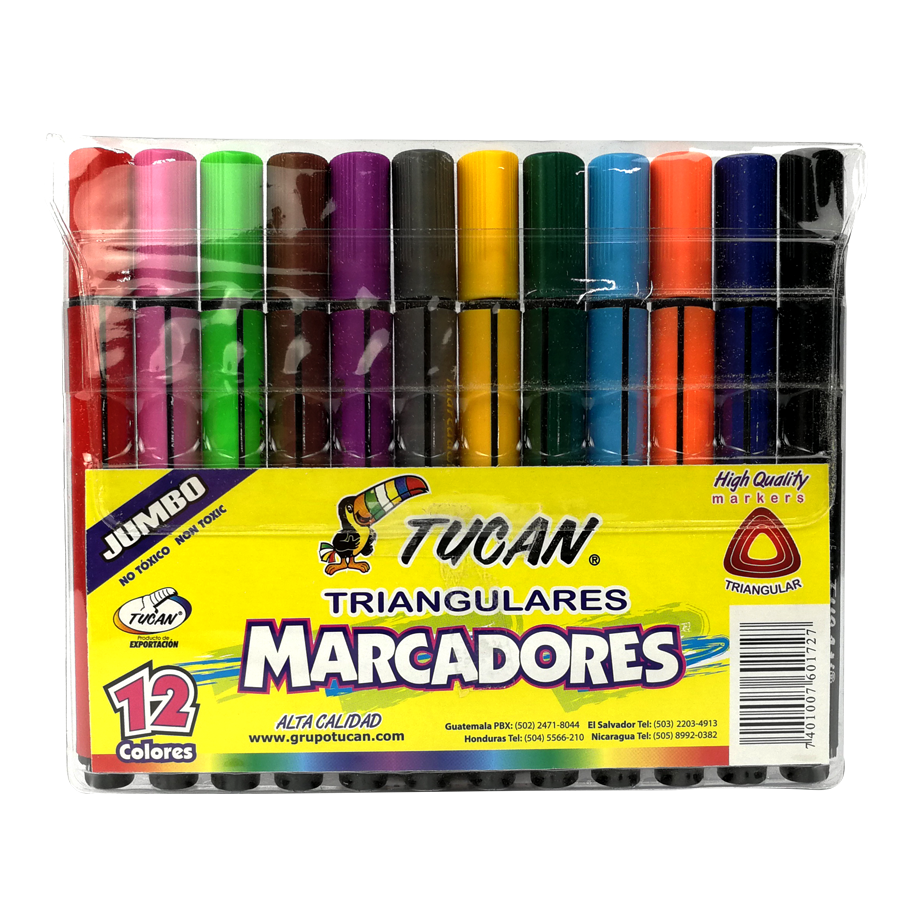 Marcadores TUCAN JUMBO 12 col