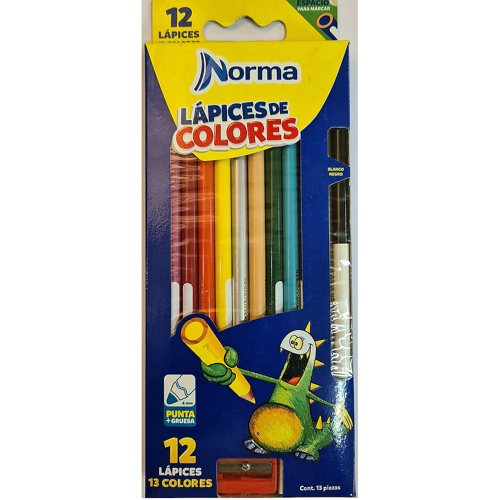 Crayones norma 12 colores