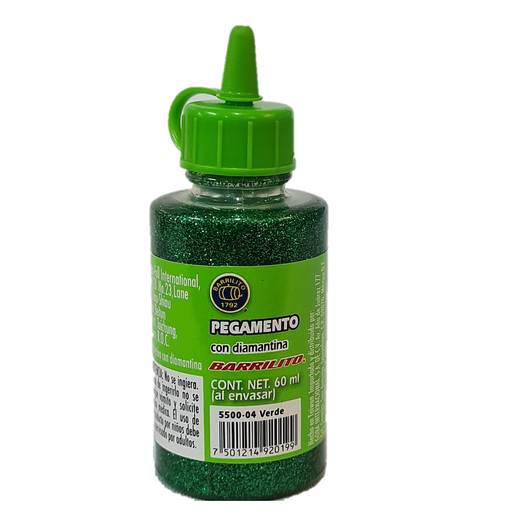 GOMA CON DIAMANTINA M/BARRILITO VERDE OSCURO