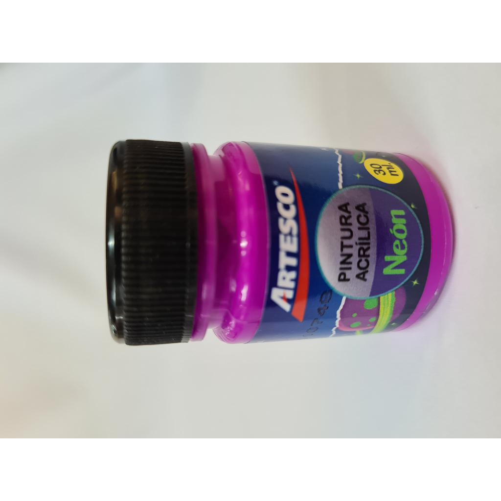Pintura Acrilica Morado Neon Artesco 