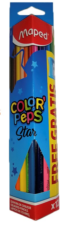 Crayones Madera Largo MAPED 12 col