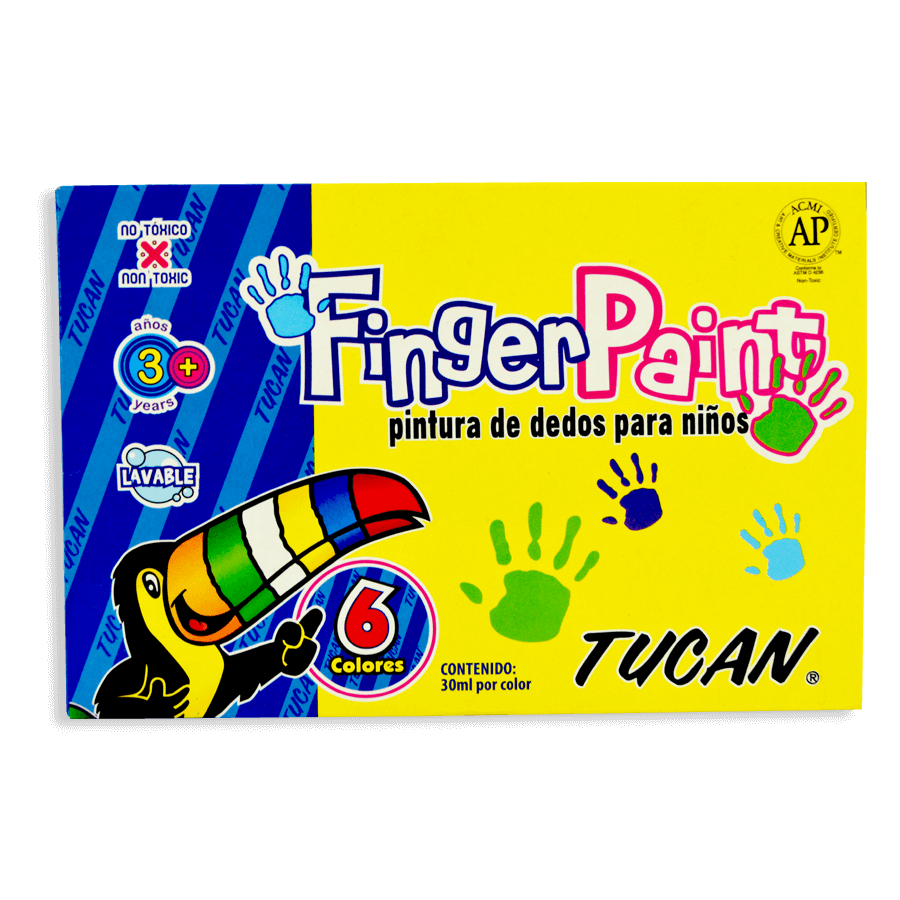 Pintura Dactilar TUCAN Caja 6 Col