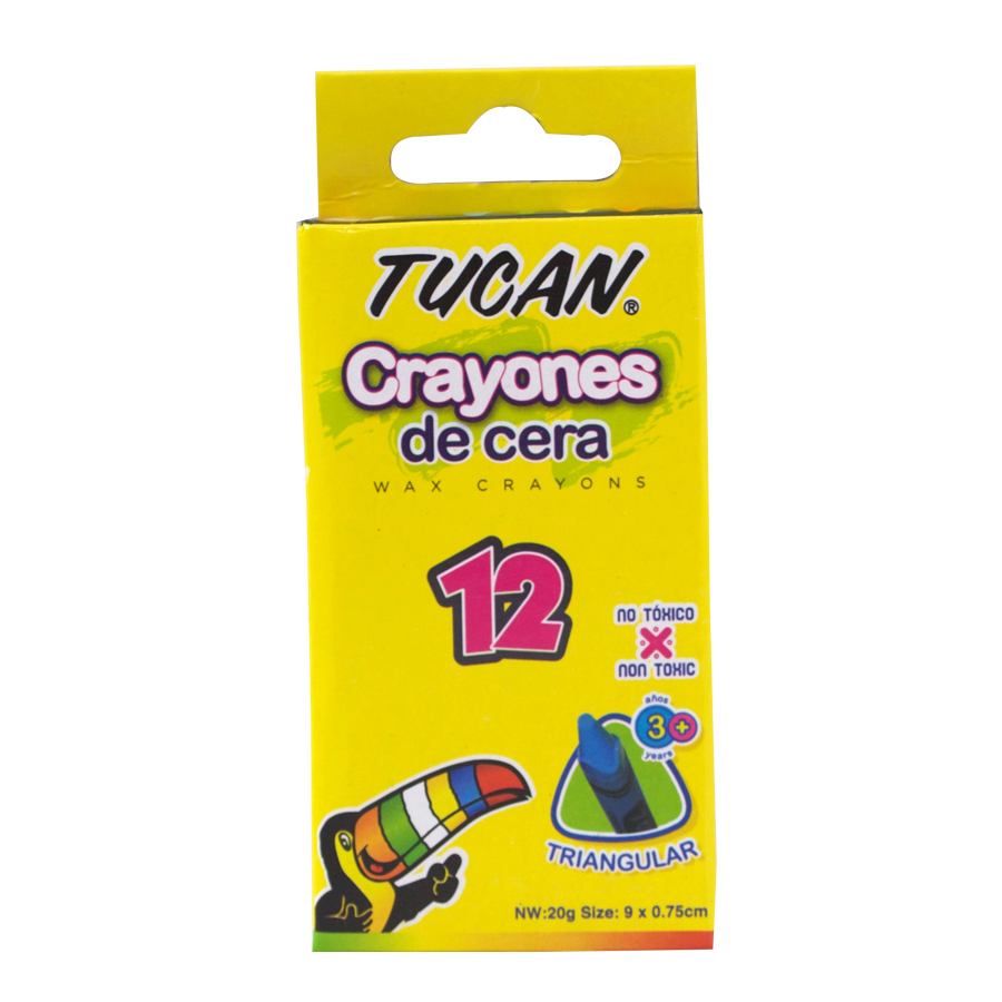 Crayones Cera TUCAN Estandar 12 col.