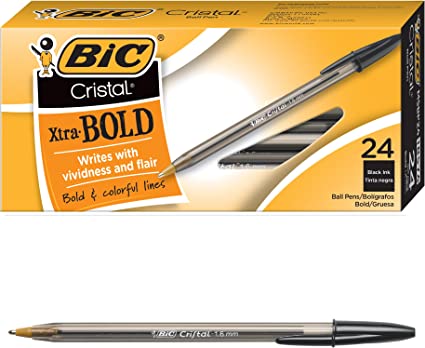LAPICERO BIC CRISTAL MEDIUM GEL COLOR NEGRO