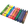 CAJA DE CRAYONES DE CERA JUMBO MARCA ARTESCO DE 12 COLORES 