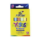 CAJA TUCAN DE 12 BARRAS DE TIZA DE COLORES