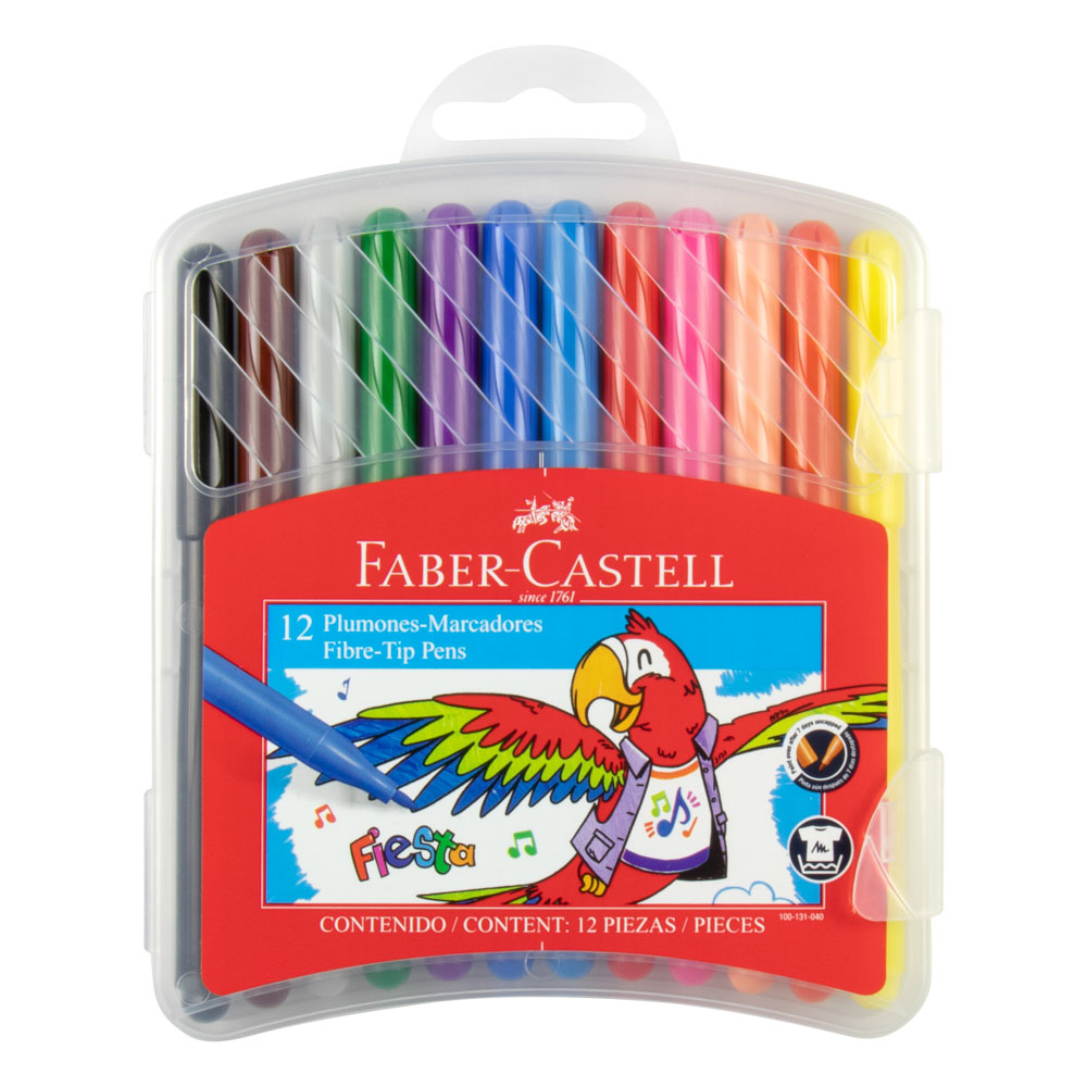 MARCADORES EN ESTUCHE FABER CASTELL 555316 PLASTICO 12C